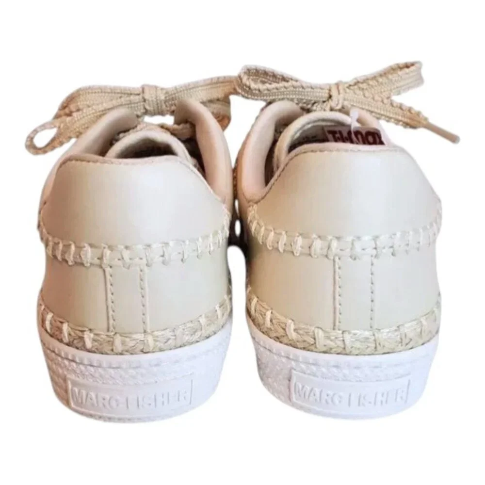 NEW MARC FISHER SZ 7.5 M Spryng Platform Lace-up Natural Lace Sneaker - Picture 7 of 11